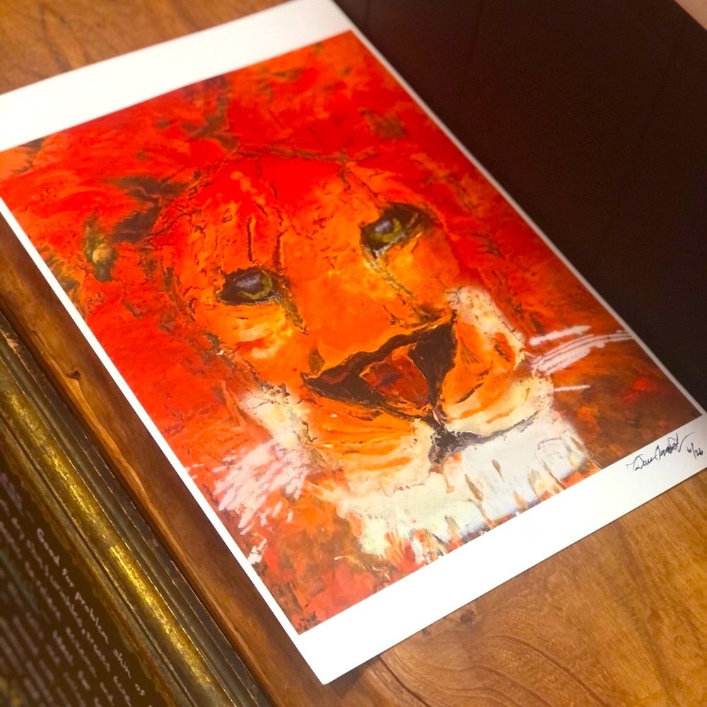 LION | 11x17” | Original Dan Arnold Spraypaint Artwork Print STL